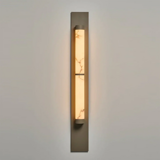 Geo Columnar Linear Wall Sconce in alabaster for Hallway by AUVIELIGHT