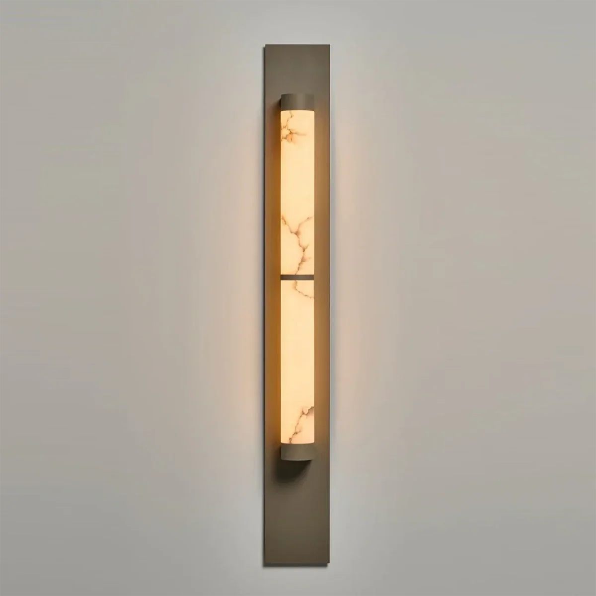 Geo Columnar Linear Wall Sconce in alabaster for Hallway by AUVIELIGHT