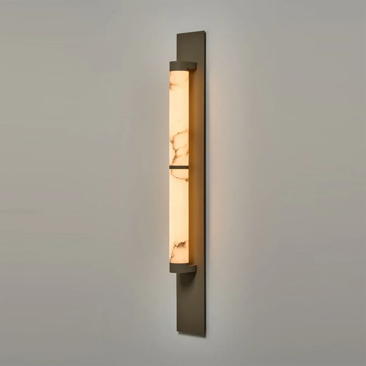Geo Columnar Linear Wall Sconce in alabaster for Hallway by AUVIELIGHT
