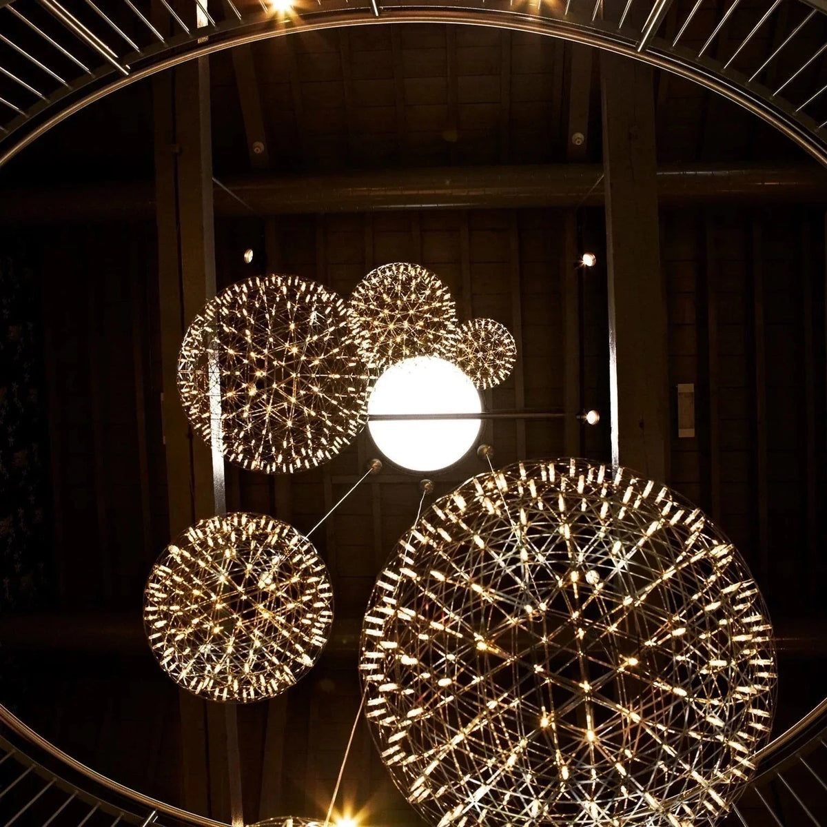 Geodesic Sphere Chandelier for Dining Room by AUVIELIGHT