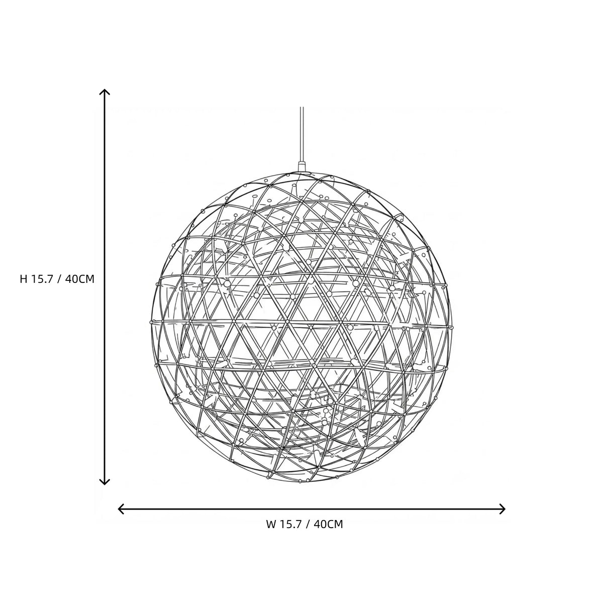 Geodesic Sphere Chandelier for Dining Room by AUVIELIGHT