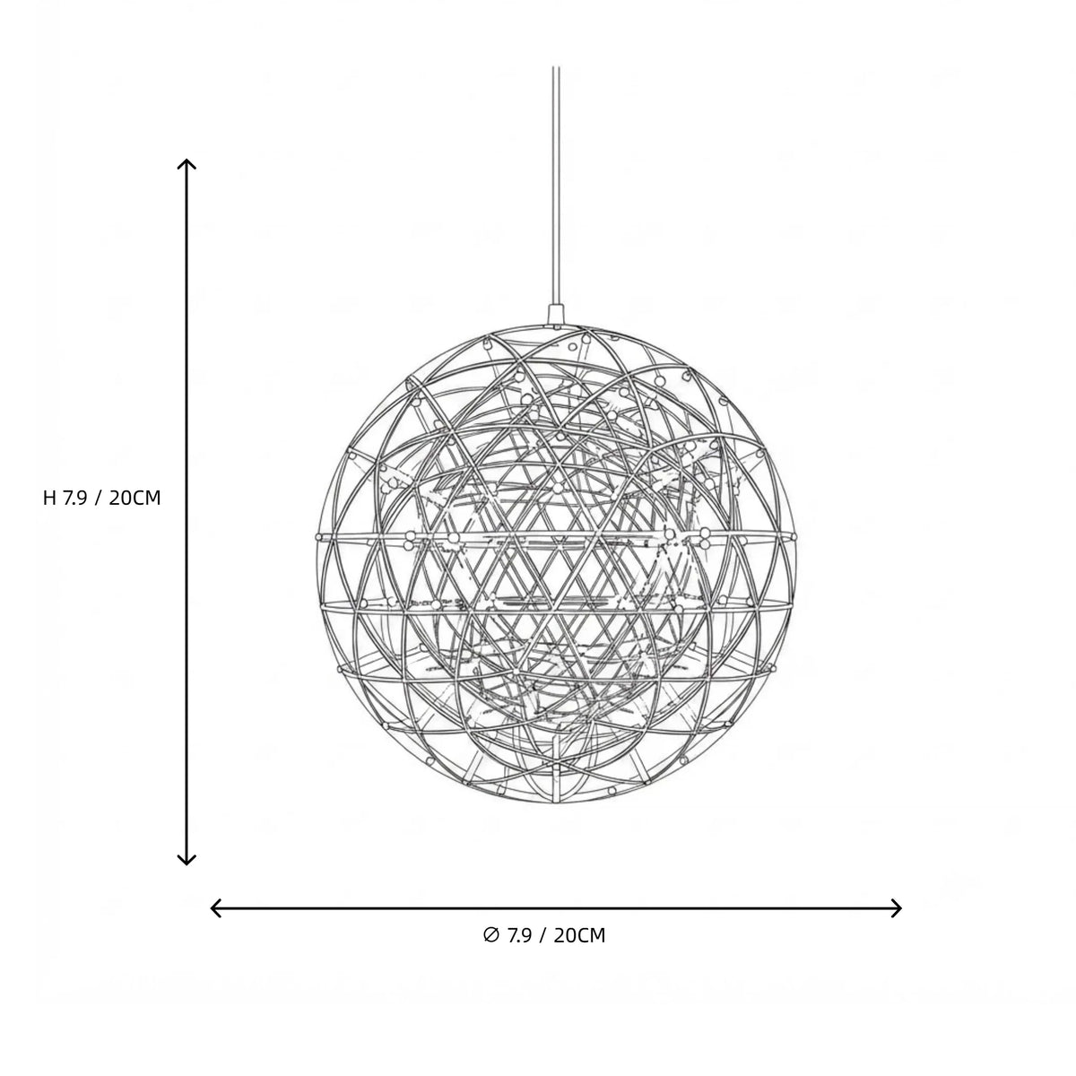 Geodesic Sphere Chandelier for Dining Room by AUVIELIGHT