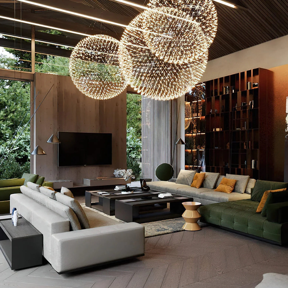Geodesic Sphere Chandelier for Dining Room by AUVIELIGHT