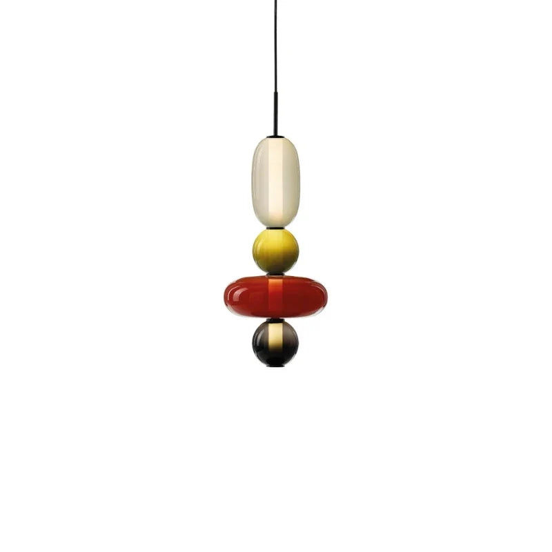 Geodesic Sphere Pendant Light for Kitchen Island by AUVIELIGHT, Model E: ∅ 7.1″ x H 22″ / Warm Light