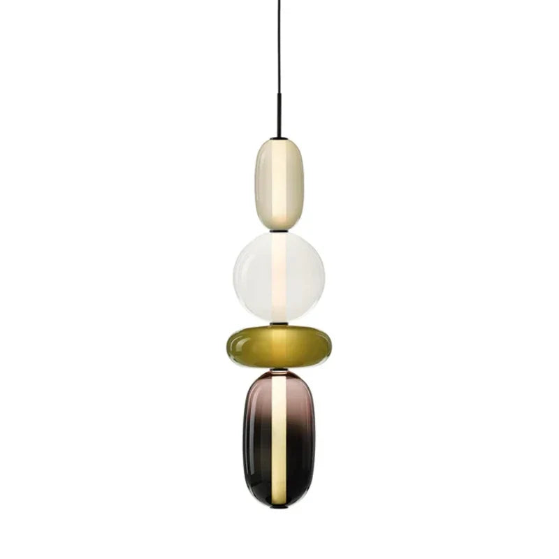 Geodesic Sphere Pendant Light for Kitchen Island by AUVIELIGHT, Model F Black: ∅ 6.3″ x H 29.9″ / Warm Light