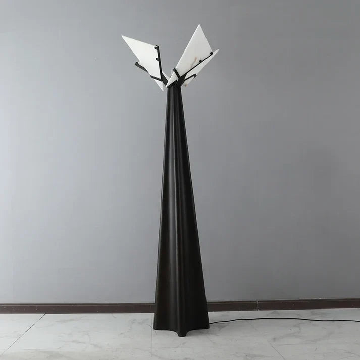 Winged Geometric Floor Lamp in alabaster for Living Room by AUVIELIGHT