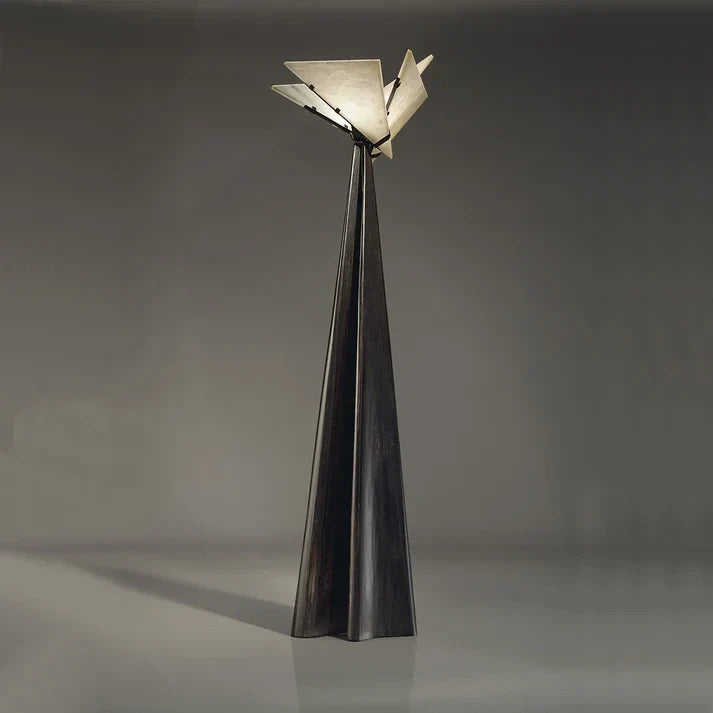 Winged Geometric Floor Lamp in alabaster for Living Room by AUVIELIGHT