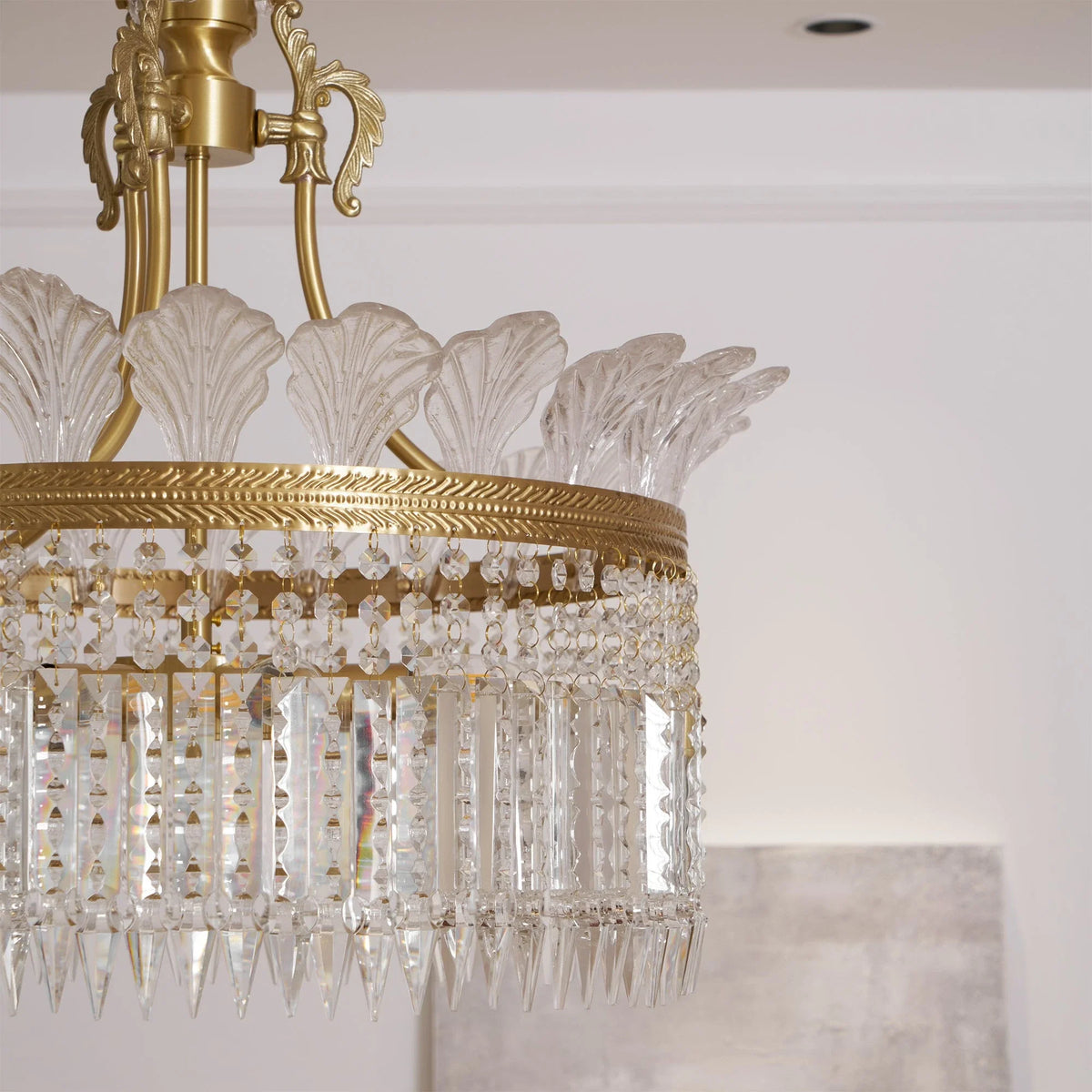 Gilded Filigree Chandelier in crystal for Dining Room by AUVIELIGHT