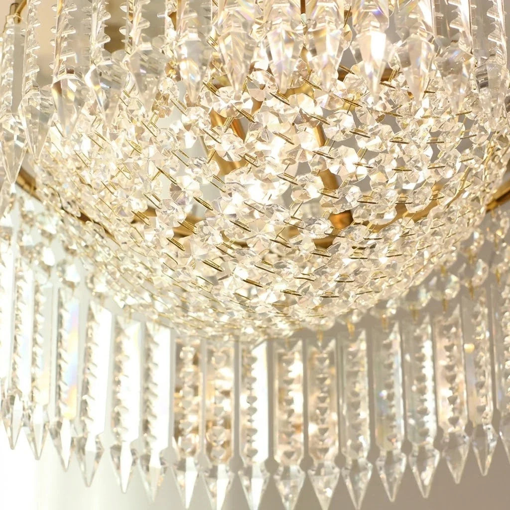 Gilded Filigree Chandelier in crystal for Dining Room by AUVIELIGHT