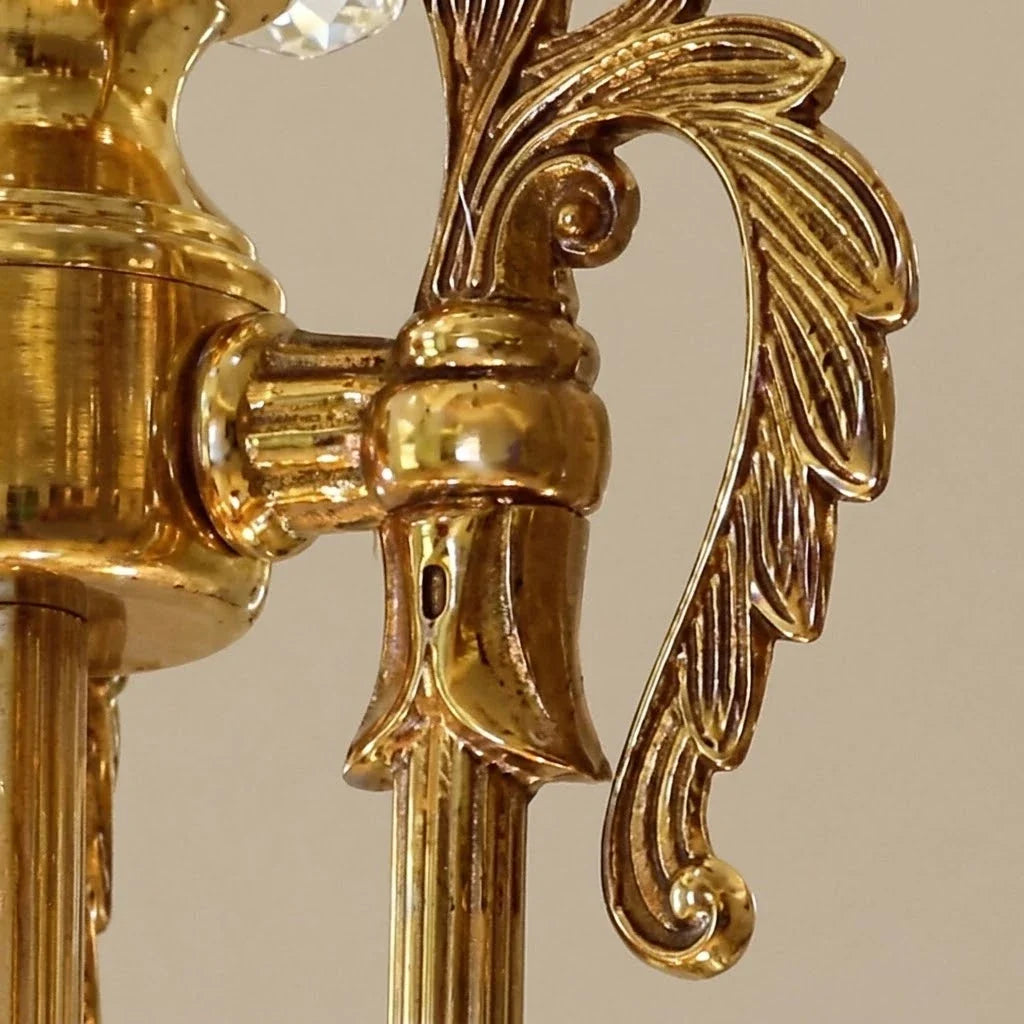 Gilded Filigree Chandelier in crystal for Dining Room by AUVIELIGHT