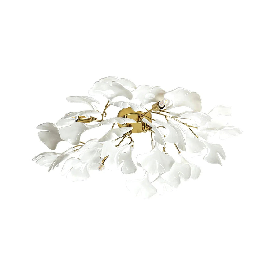 Ginkgo Flush Mount in ceramic for Low Ceilings by AUVIELIGHT