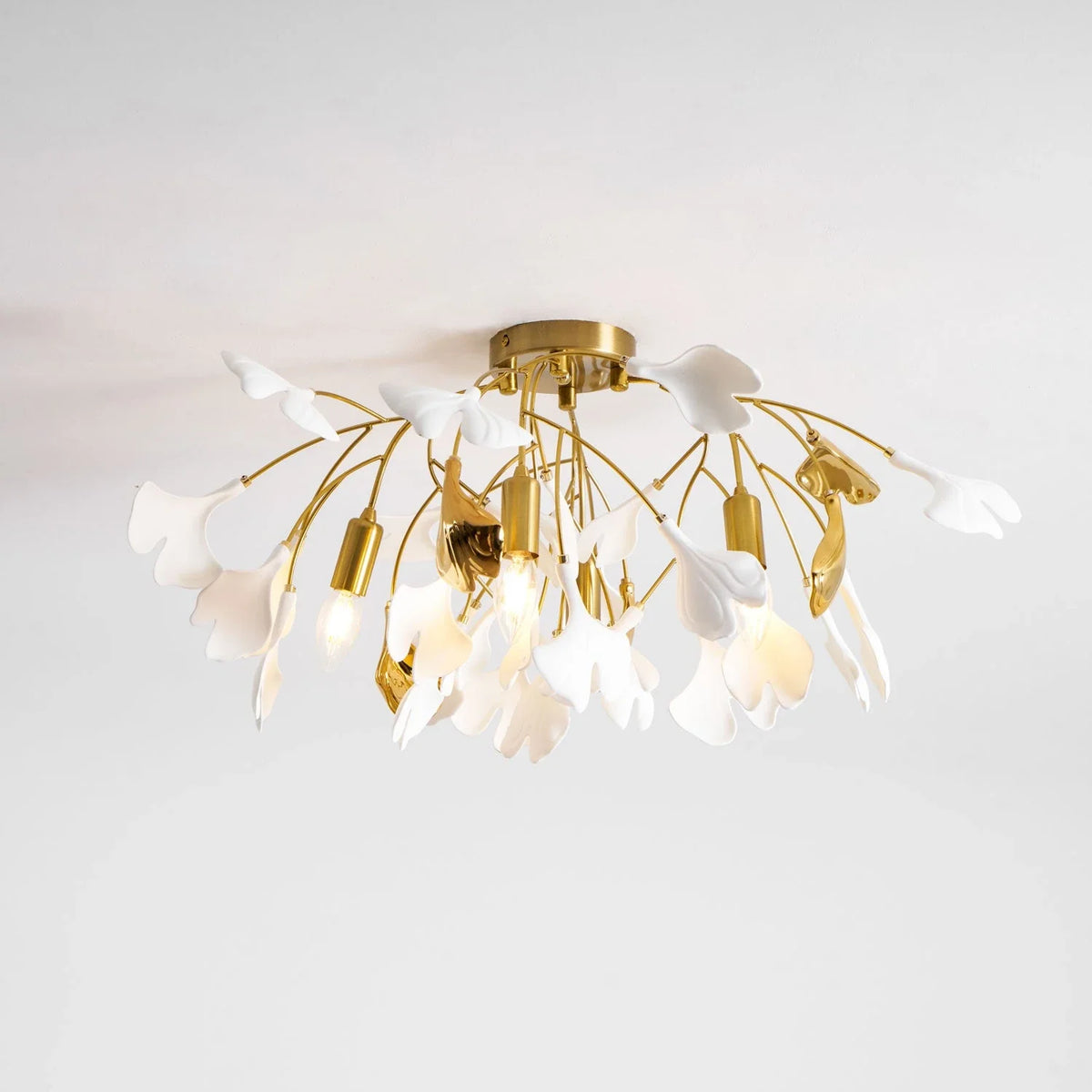 Ginkgo Flush Mount in ceramic for Low Ceilings by AUVIELIGHT