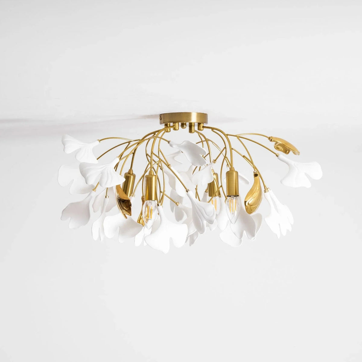 Ginkgo Flush Mount in ceramic for Low Ceilings by AUVIELIGHT
