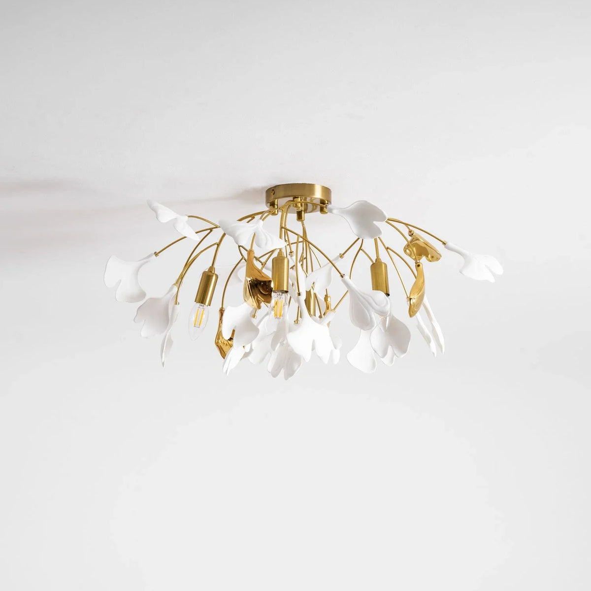 Ginkgo Flush Mount in ceramic for Low Ceilings by AUVIELIGHT