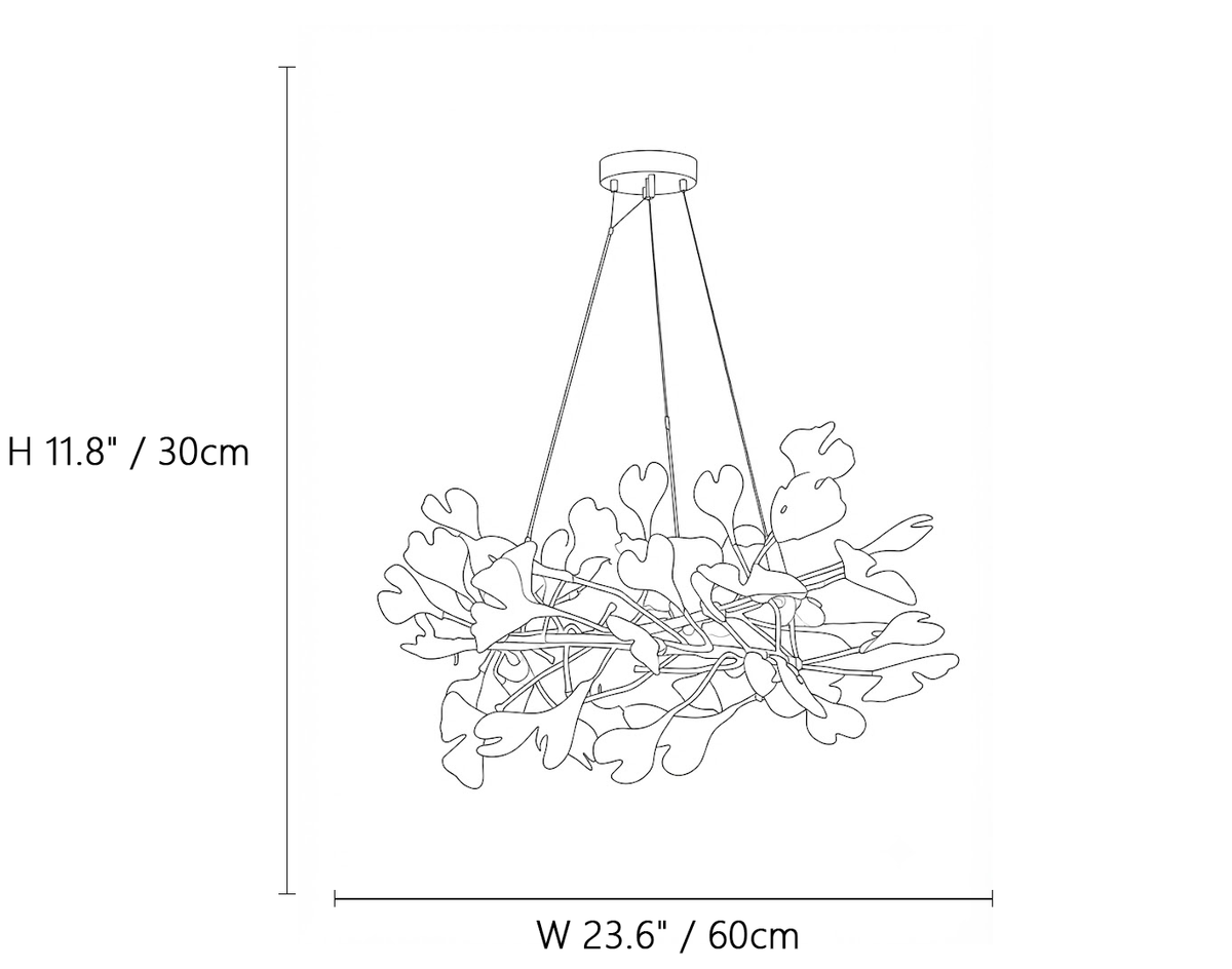 Ginkgo Crown Chandelier for Dining Room by AUVIELIGHT