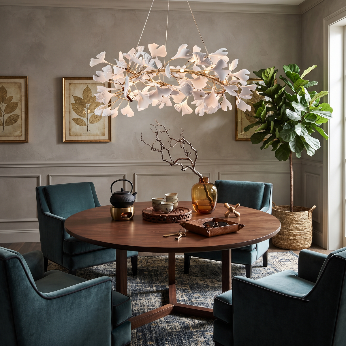 Ginkgo Crown Chandelier for Dining Room by AUVIELIGHT