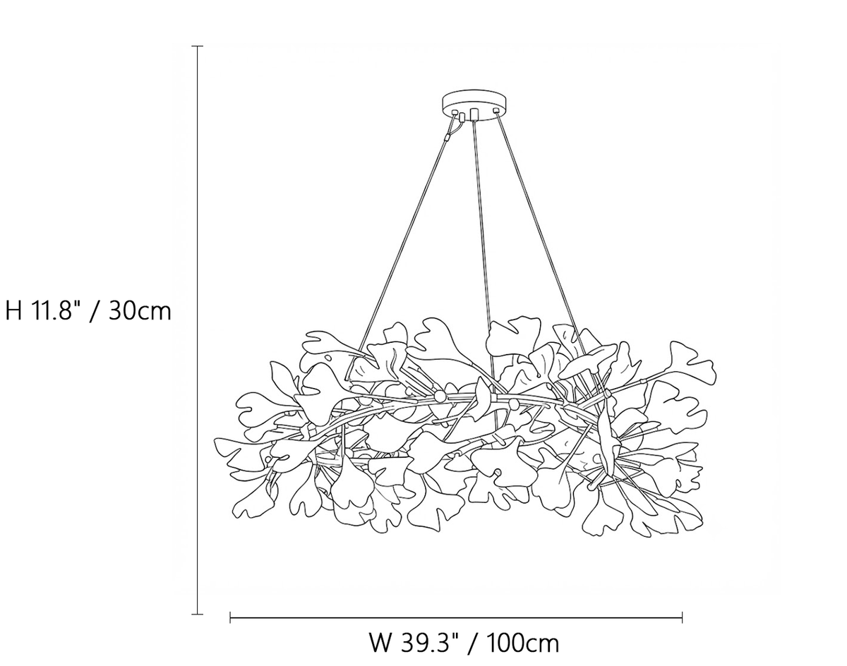 Ginkgo Crown Chandelier for Dining Room by AUVIELIGHT