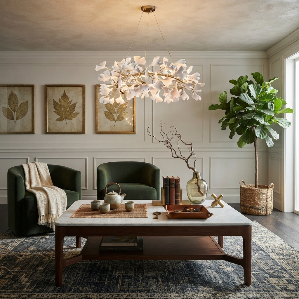 Ginkgo Crown Chandelier for Dining Room by AUVIELIGHT