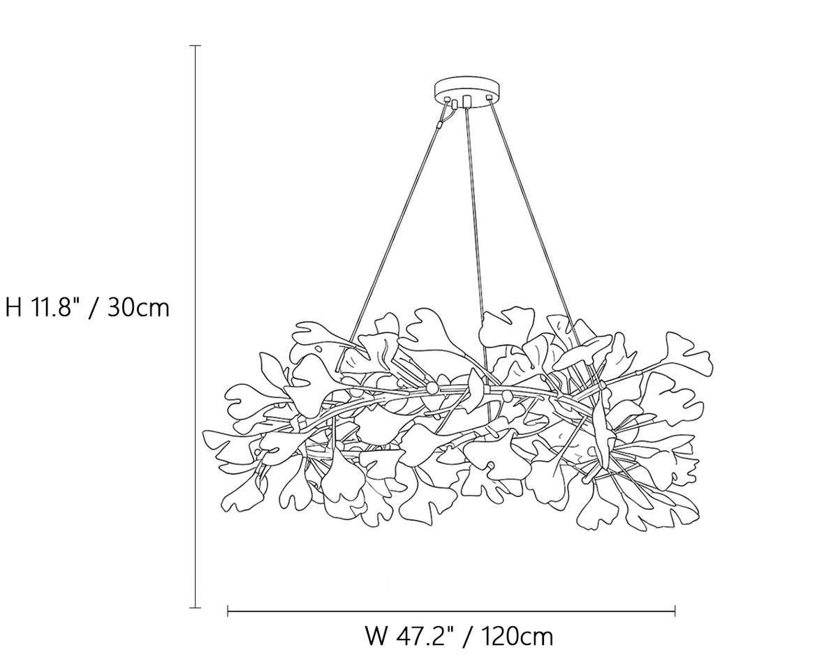 Ginkgo Crown Chandelier for Dining Room by AUVIELIGHT