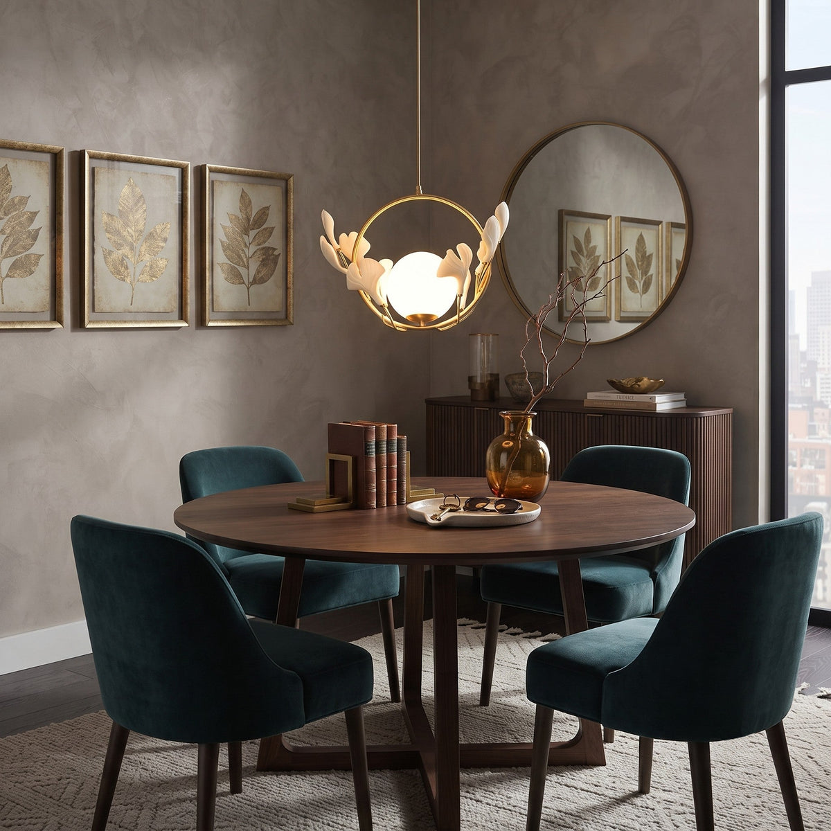 Ginkgo Halo Pendant Light for Kitchen Island by AUVIELIGHT