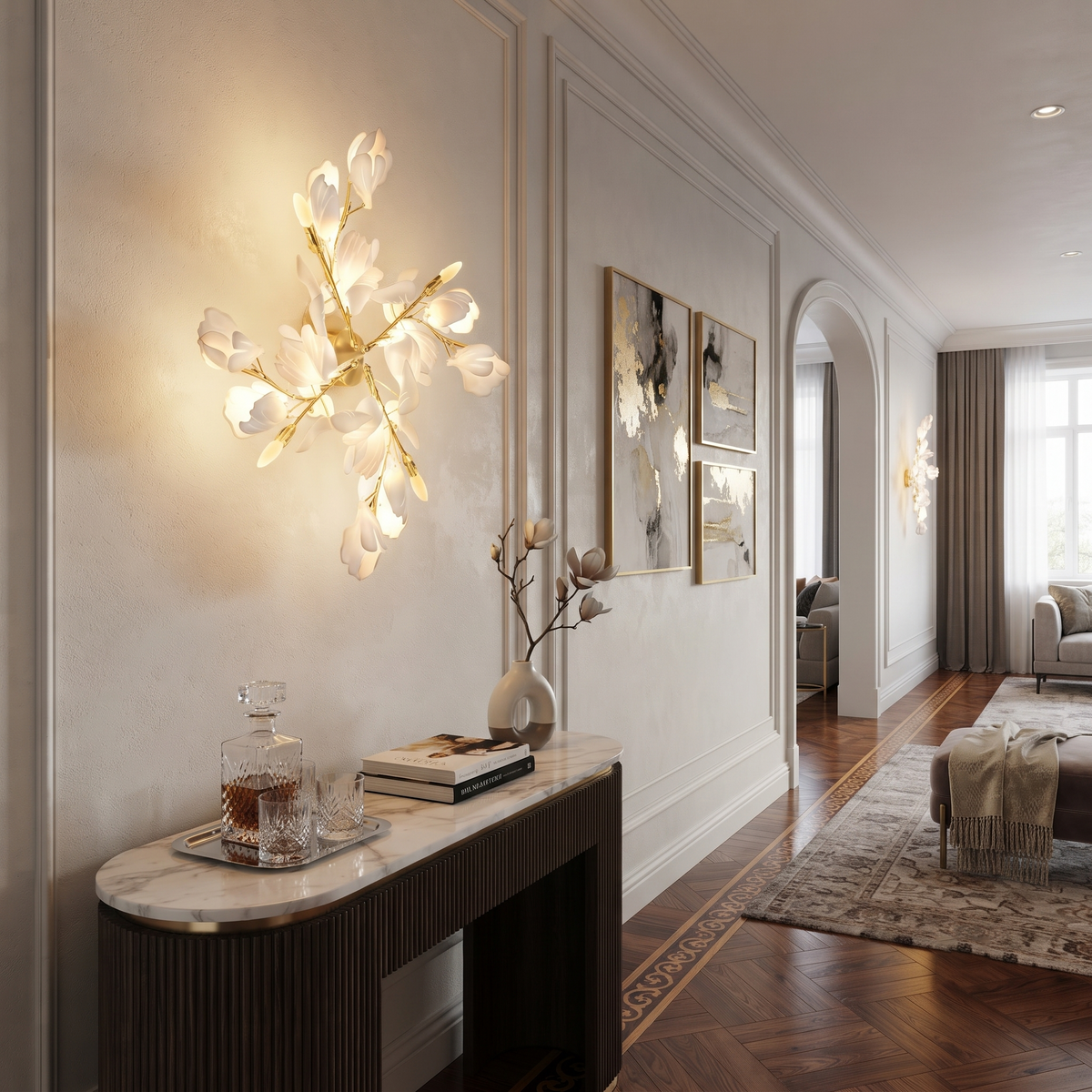 Pinwheel Ginkgo Wall Light for Hallway by AUVIELIGHT