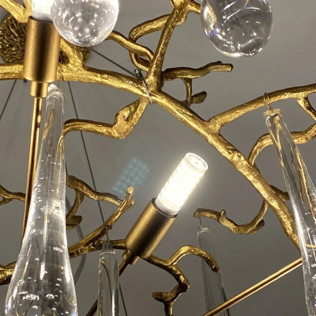 Glacier Branch Chandelier in crystal for Dining Room by AUVIELIGHT
