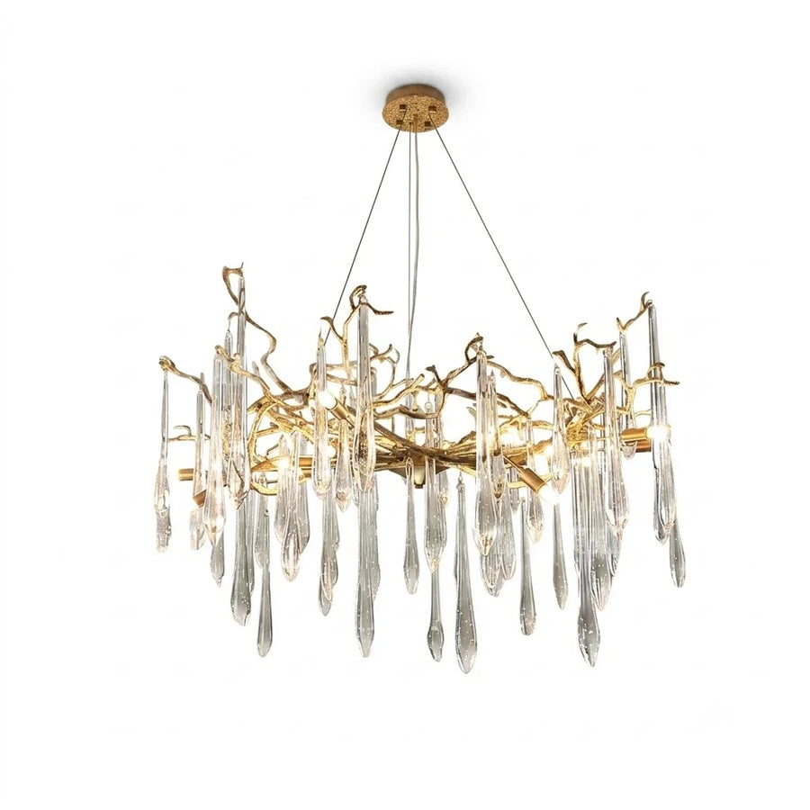 Glacier Branch Chandelier in crystal for Dining Room by AUVIELIGHT
