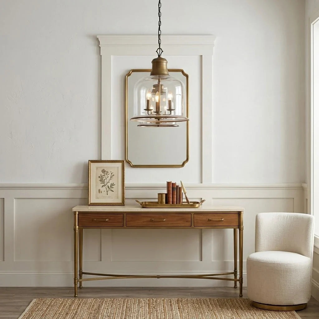 Bell Pendant Light in glass for Kitchen Island by AUVIELIGHT