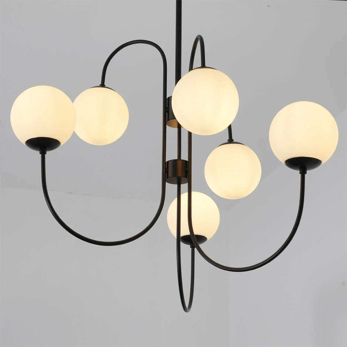 Globe Chandelier in glass for Dining Room by AUVIELIGHT