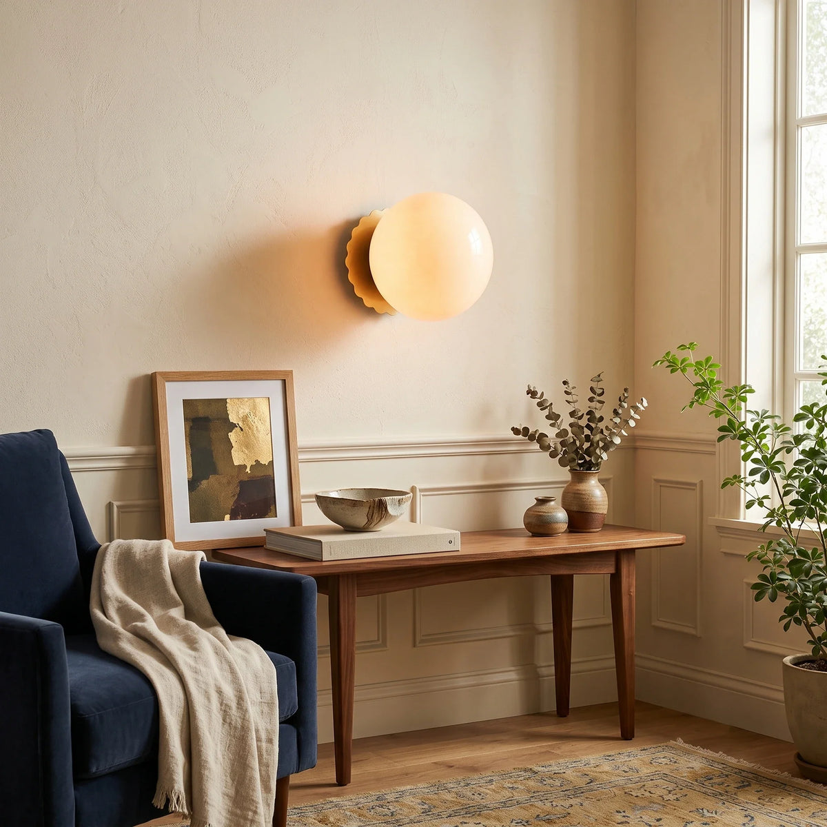 Globe Wall Sconce in glass for Hallway by AUVIELIGHT