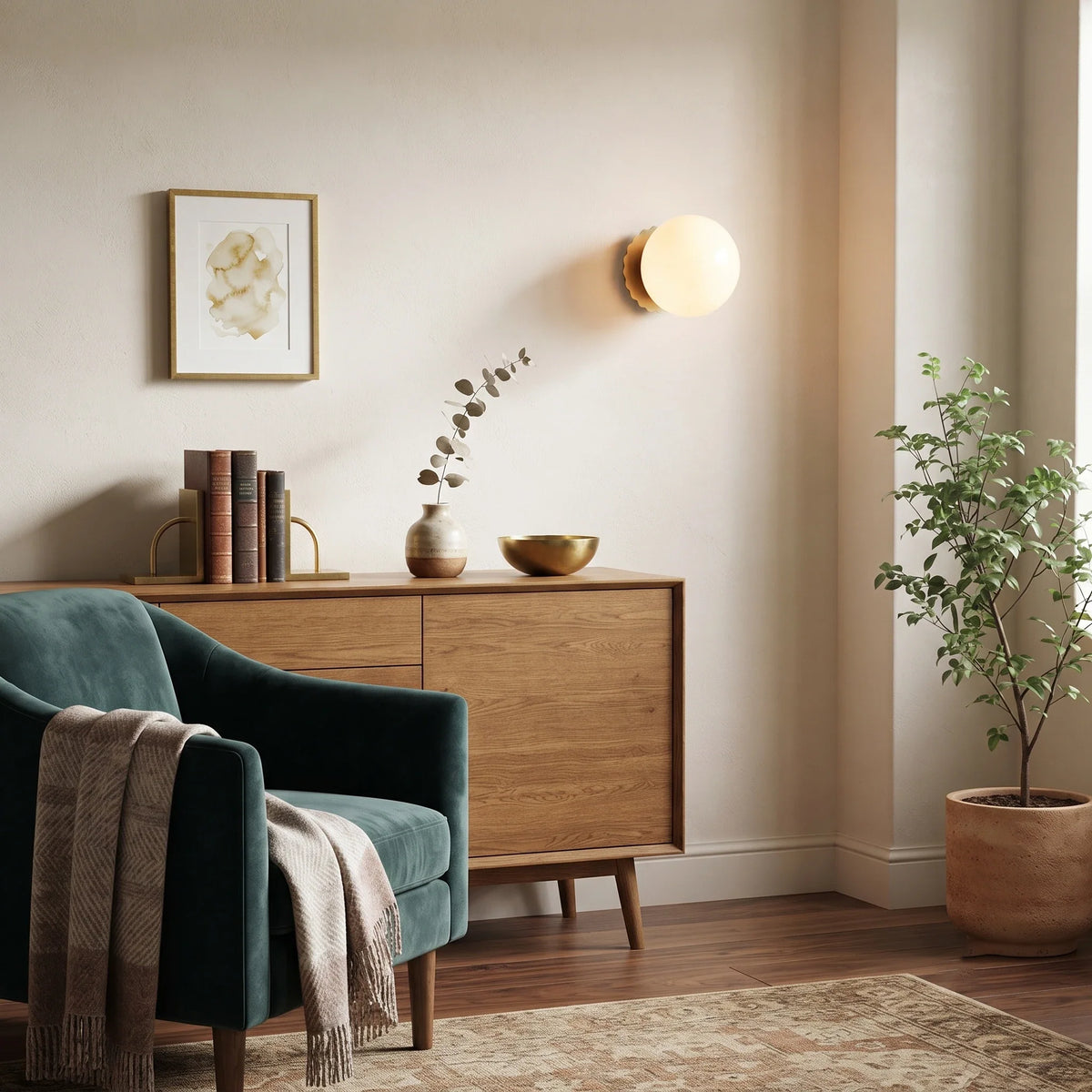 Globe Wall Sconce in glass for Hallway by AUVIELIGHT