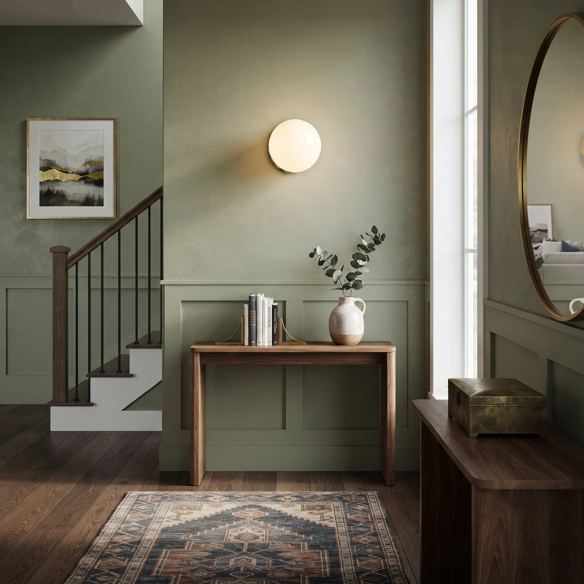 Globe Wall Sconce in glass for Hallway by AUVIELIGHT