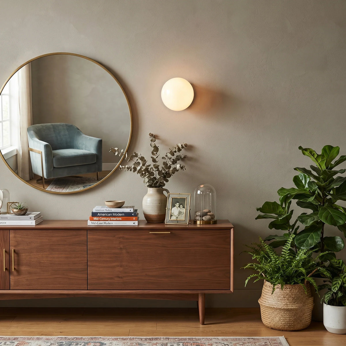 Globe Wall Sconce in glass for Hallway by AUVIELIGHT