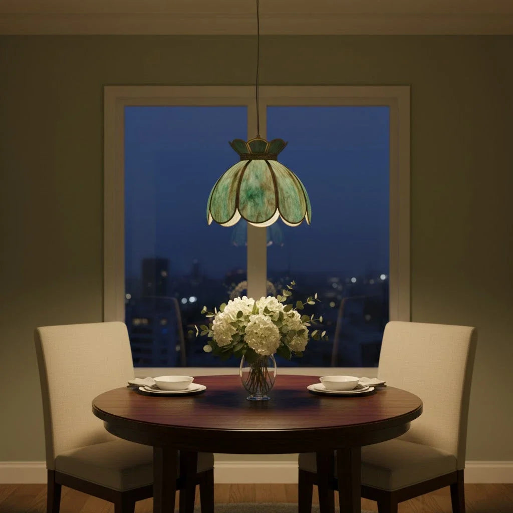 Lotus Pendant Light in glass for Kitchen Island by AUVIELIGHT