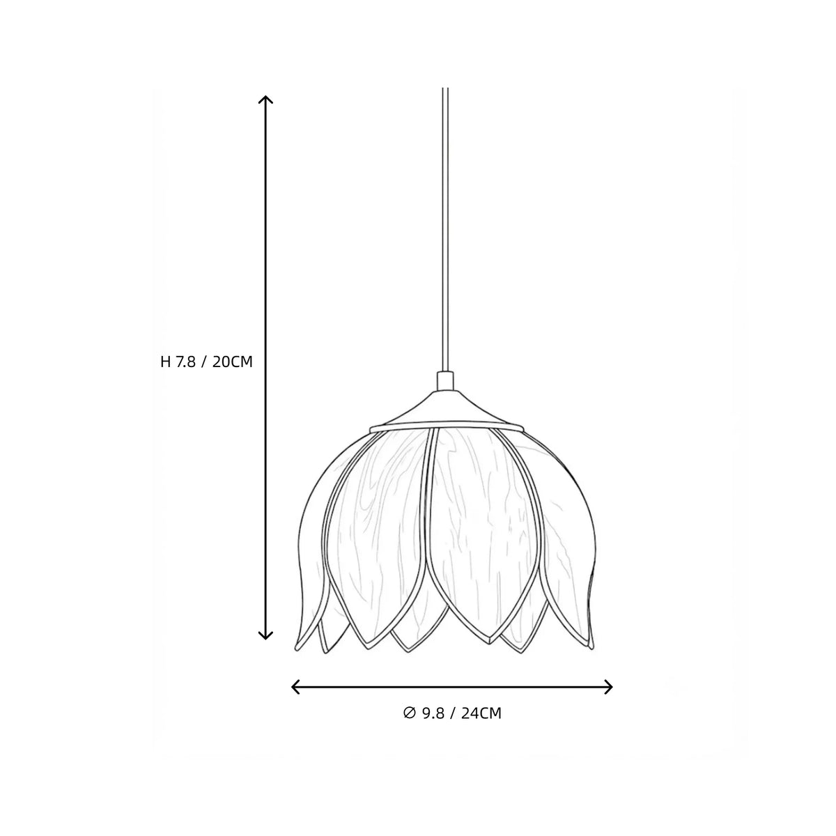 Lotus Pendant Light in glass for Kitchen Island by AUVIELIGHT