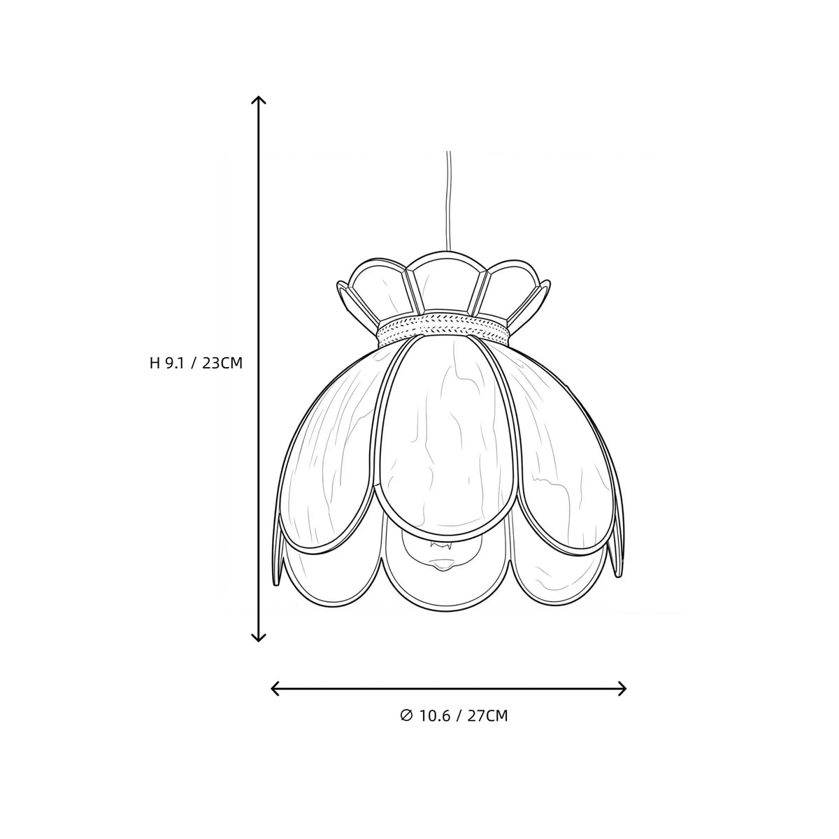 Lotus Pendant Light in glass for Kitchen Island by AUVIELIGHT