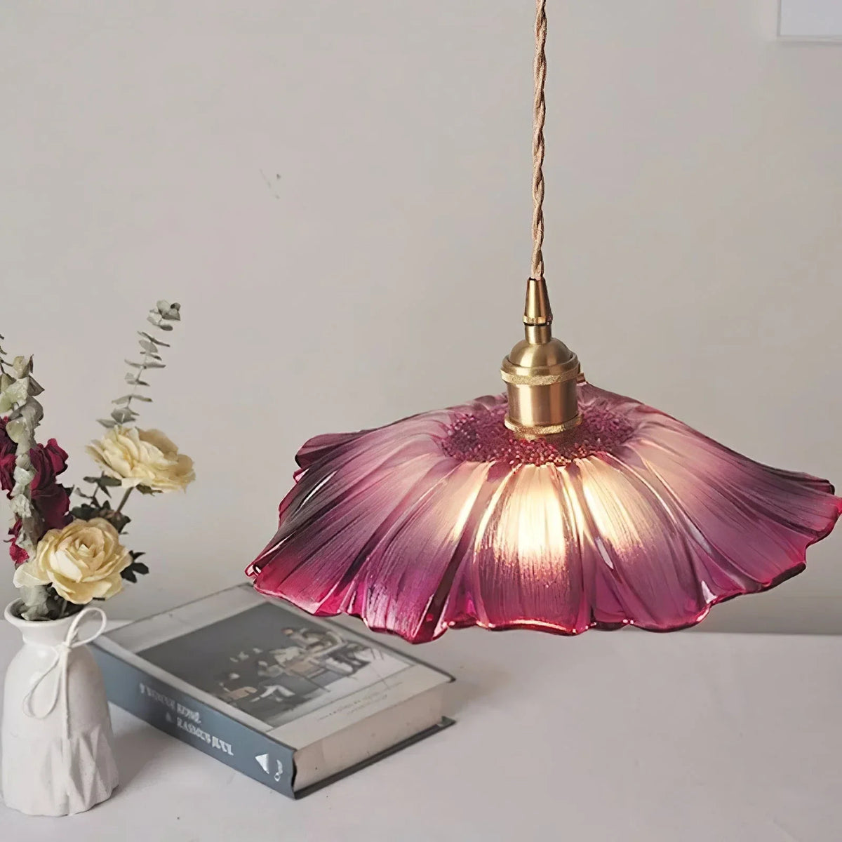 Petal Pendant Light in glass for Kitchen Island by AUVIELIGHT