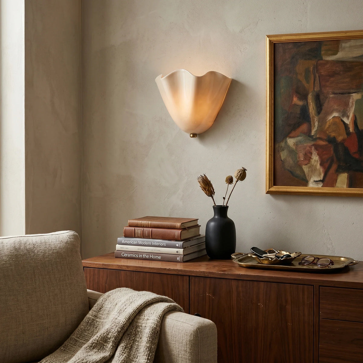Petal Wall Sconce in glass for Hallway by AUVIELIGHT