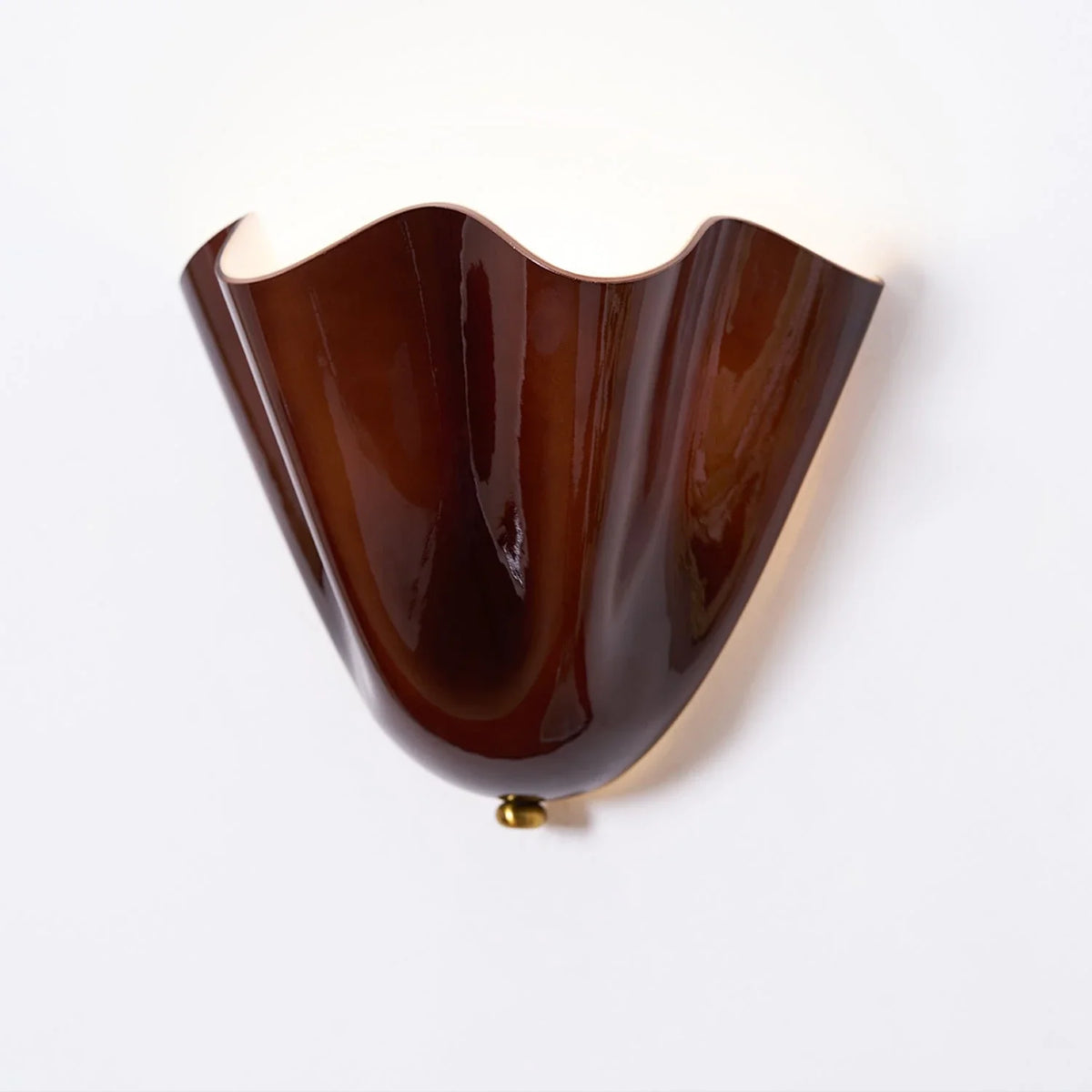 Petal Wall Sconce in glass for Hallway by AUVIELIGHT, L 11" x H 10" x W 5.1" / Brown