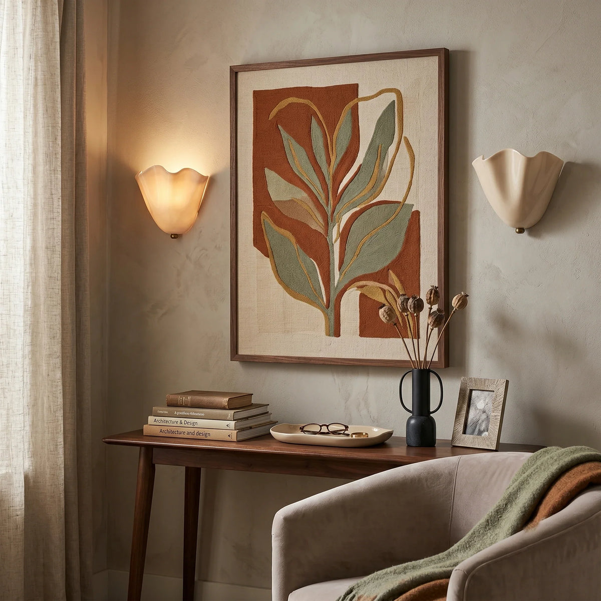 Petal Wall Sconce in glass for Hallway by AUVIELIGHT