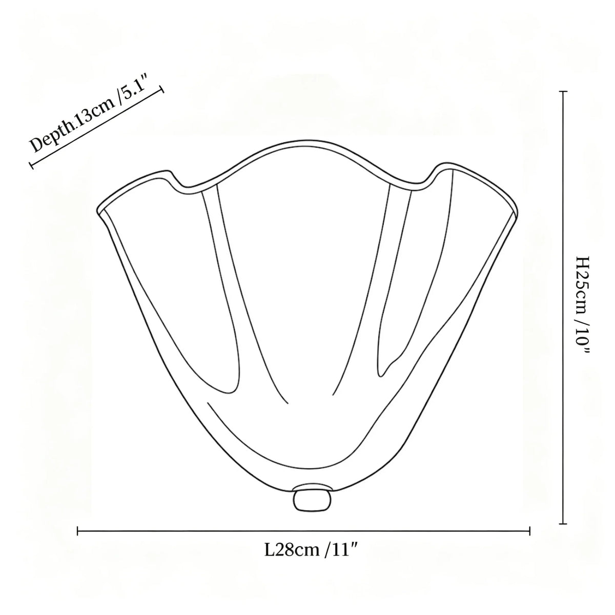 Petal Wall Sconce in glass for Hallway by AUVIELIGHT