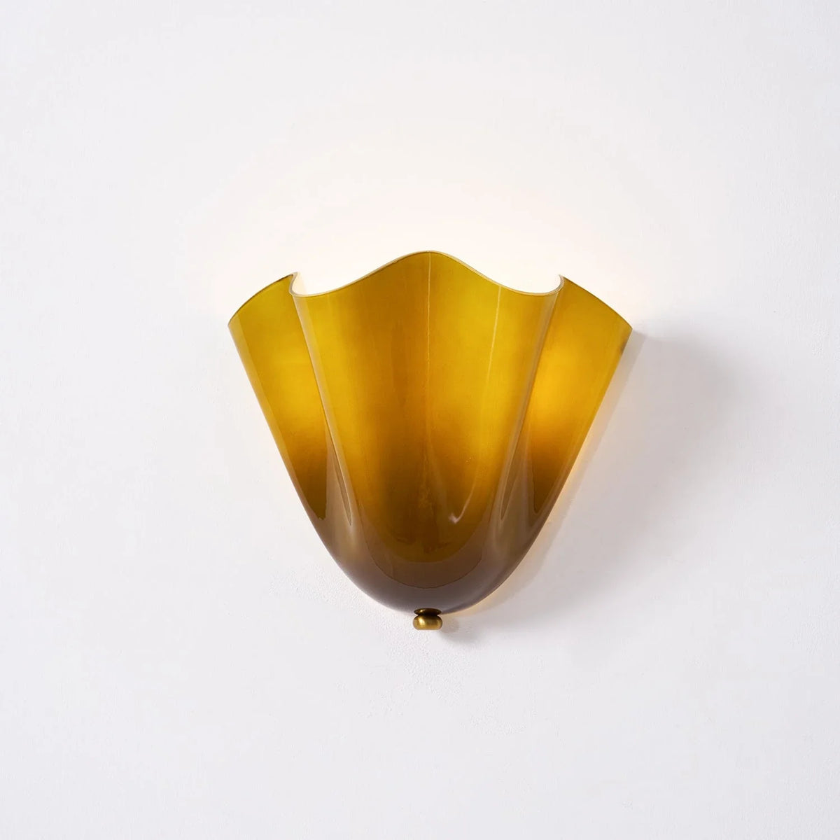 Petal Wall Sconce in glass for Hallway by AUVIELIGHT, L 11" x H 10" x W 5.1" / Green