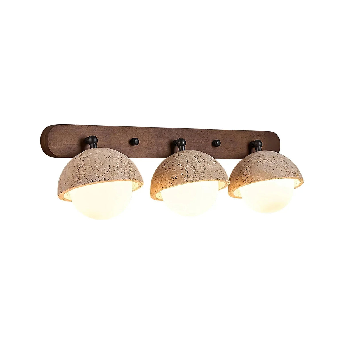 Pecherna Globe Wall Sconce in travertine for Hallway by AUVIELIGHT