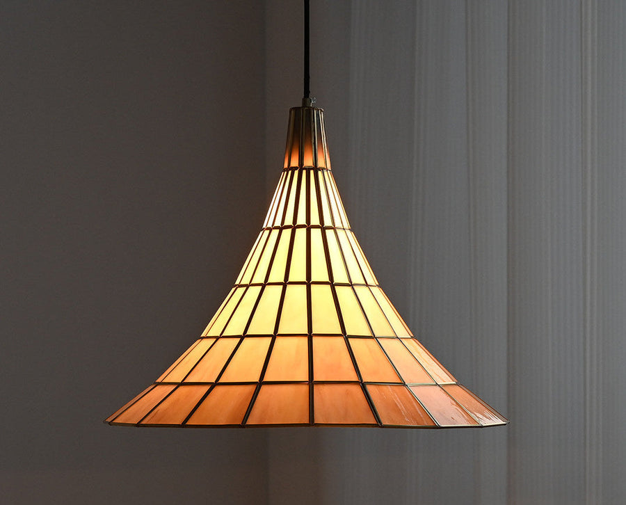 Conical Pendant Light in stained glass for Kitchen Island by AUVIELIGHT