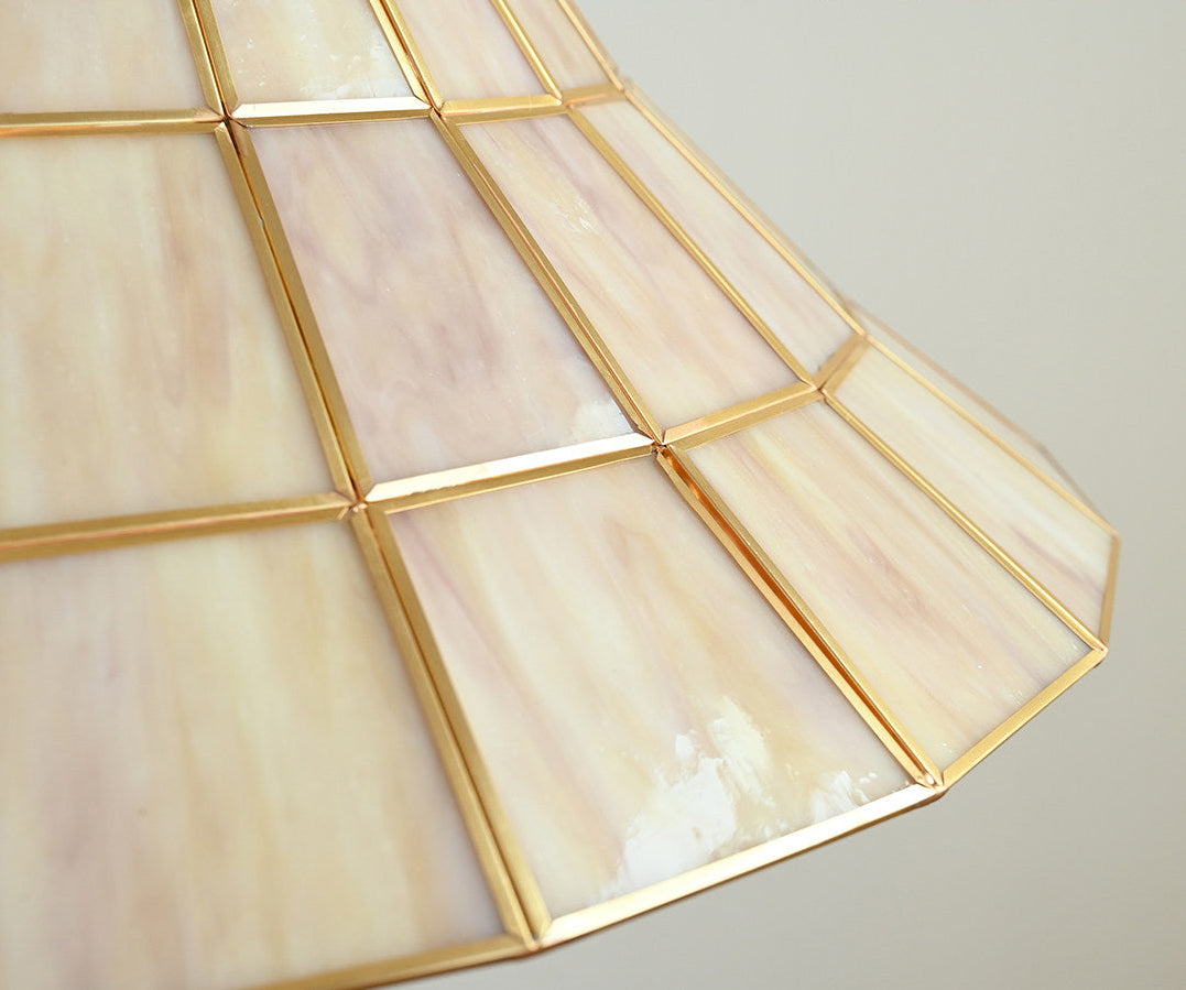 Conical Pendant Light in stained glass for Kitchen Island by AUVIELIGHT