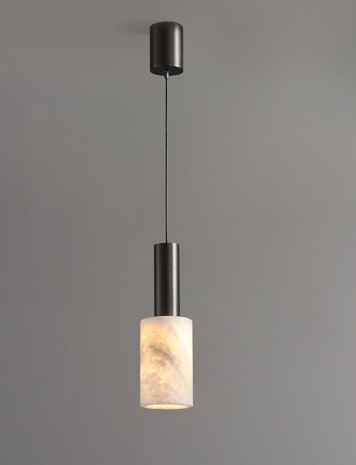 Cylinder Pendant Light in alabaster for Kitchen Island by AUVIELIGHT