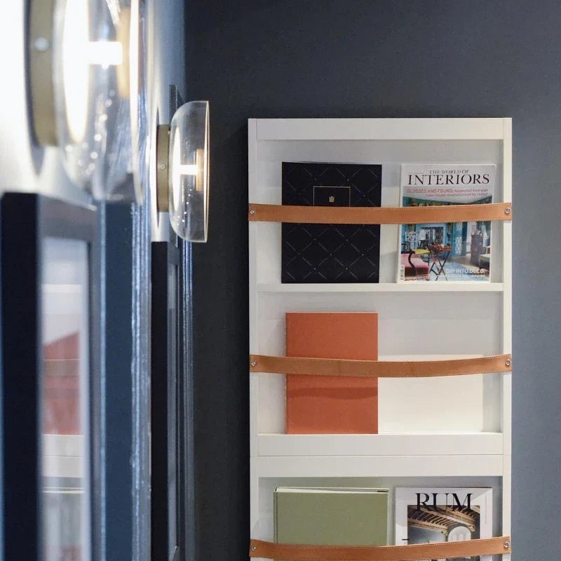 Hand-Blown Dome Wall Sconce in blown glass for Hallway by AUVIELIGHT