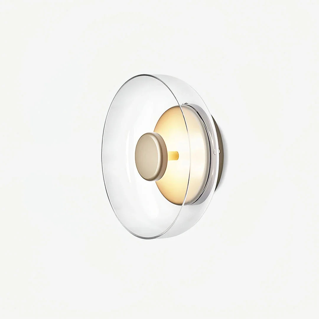 Hand-Blown Dome Wall Sconce in blown glass for Hallway by AUVIELIGHT