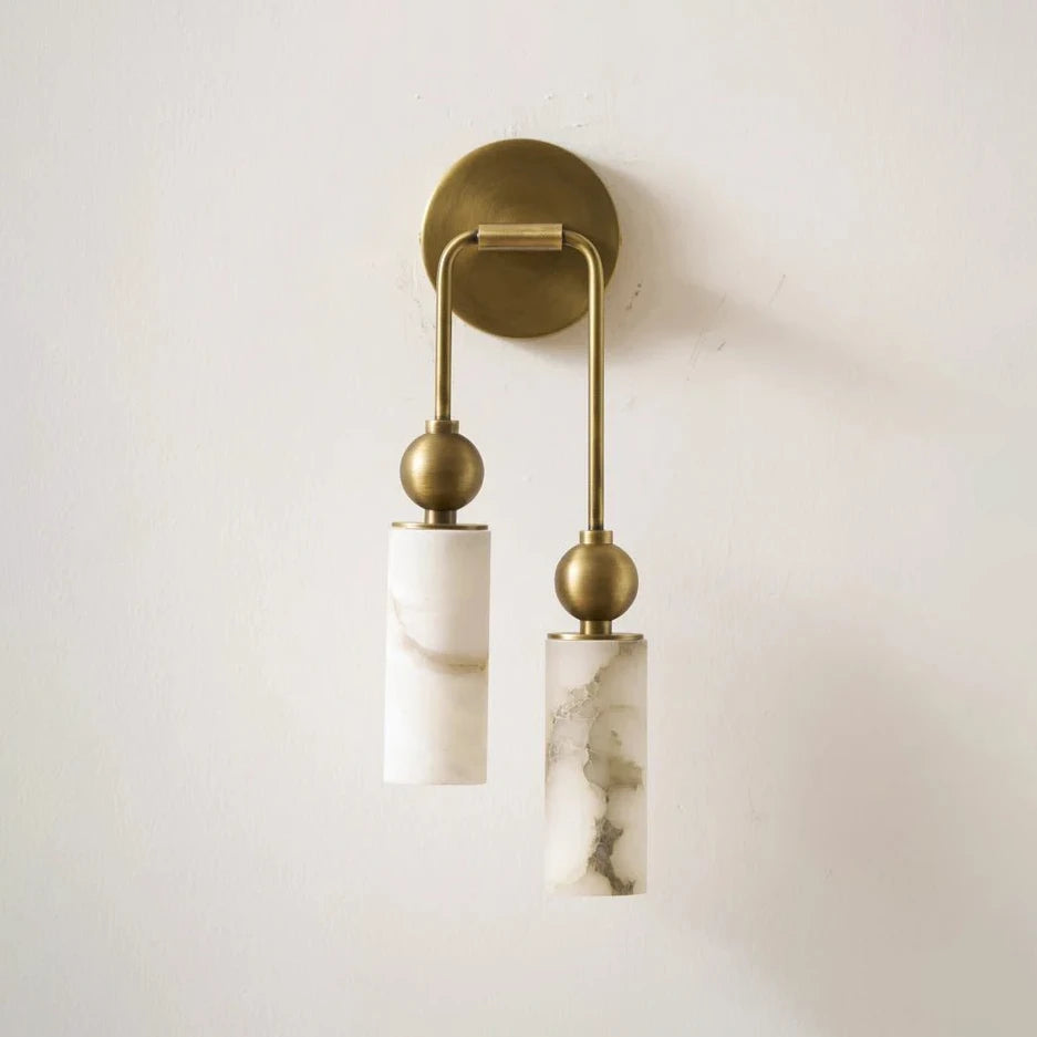 Harlin Wall Sconce in alabaster for Hallway by AUVIELIGHT