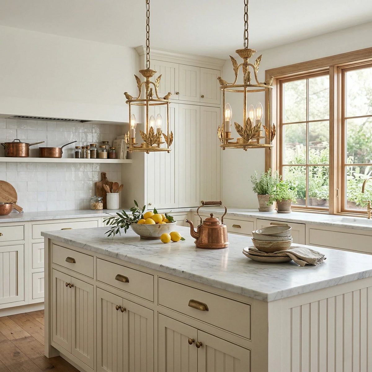 Lantern Pendant Light in iron for Kitchen Island by AUVIELIGHT